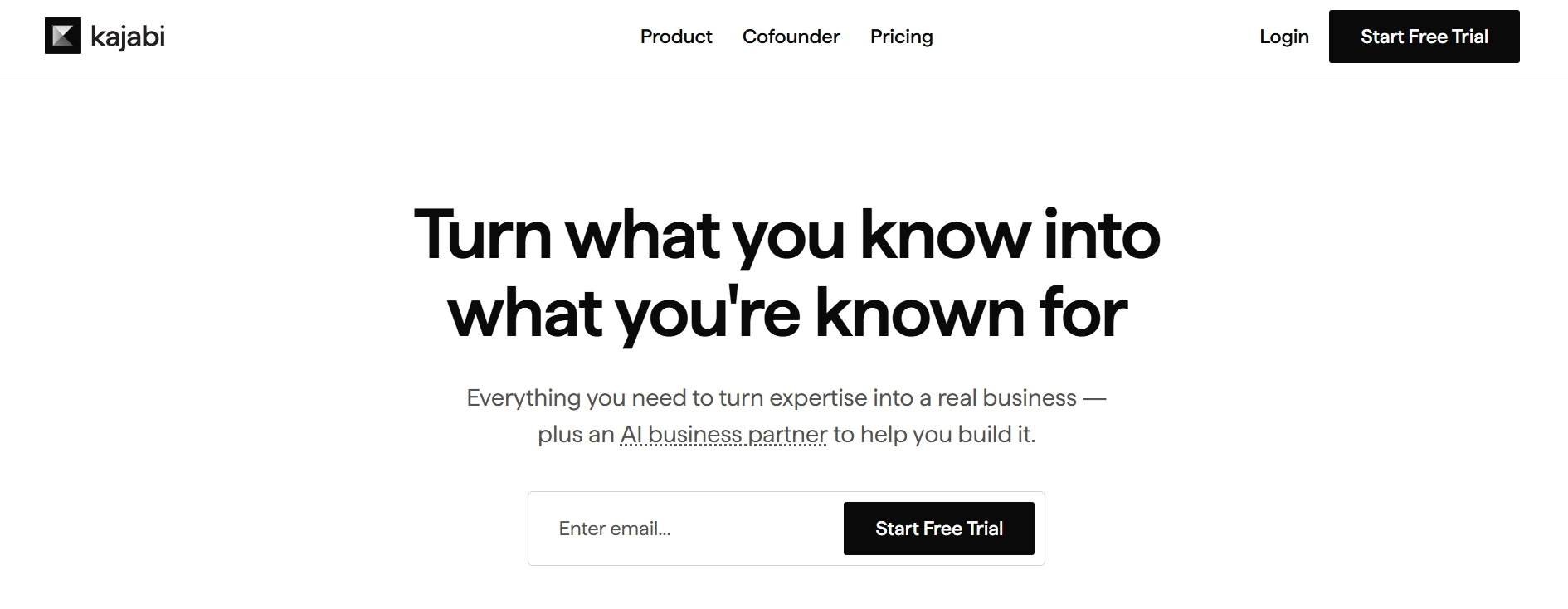 Kajabi's store homepage screenshot