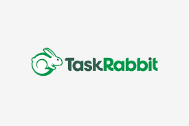 Green stylized rabbit icon positioned above the word "taskrabbit" in matching green lowercase lettering on a white background.