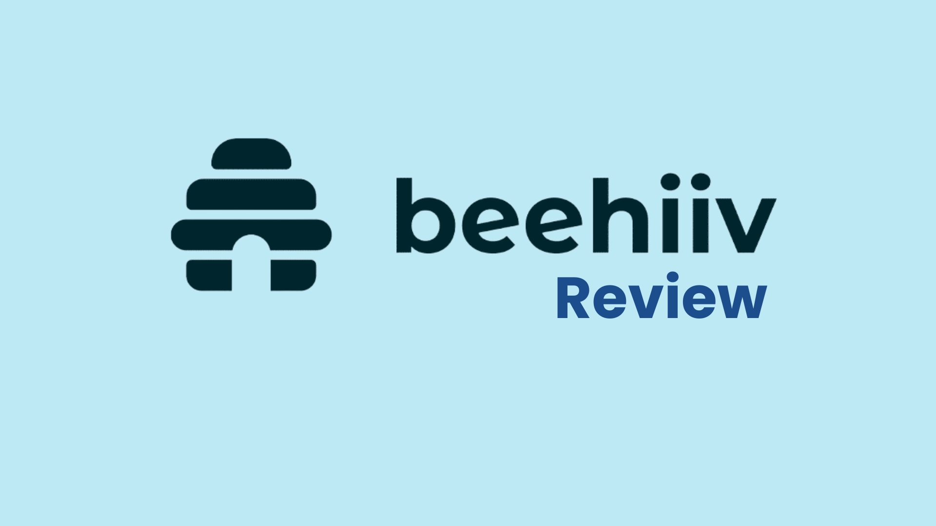 Beehiiv Review logo featuring a stylized beehive icon next to the text "beehiiv Review".