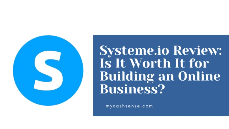Systeme.io review title graphic with a blue 'S' logo and text "Systeme.io Review: Is It Worth It for Building an Online Business?".