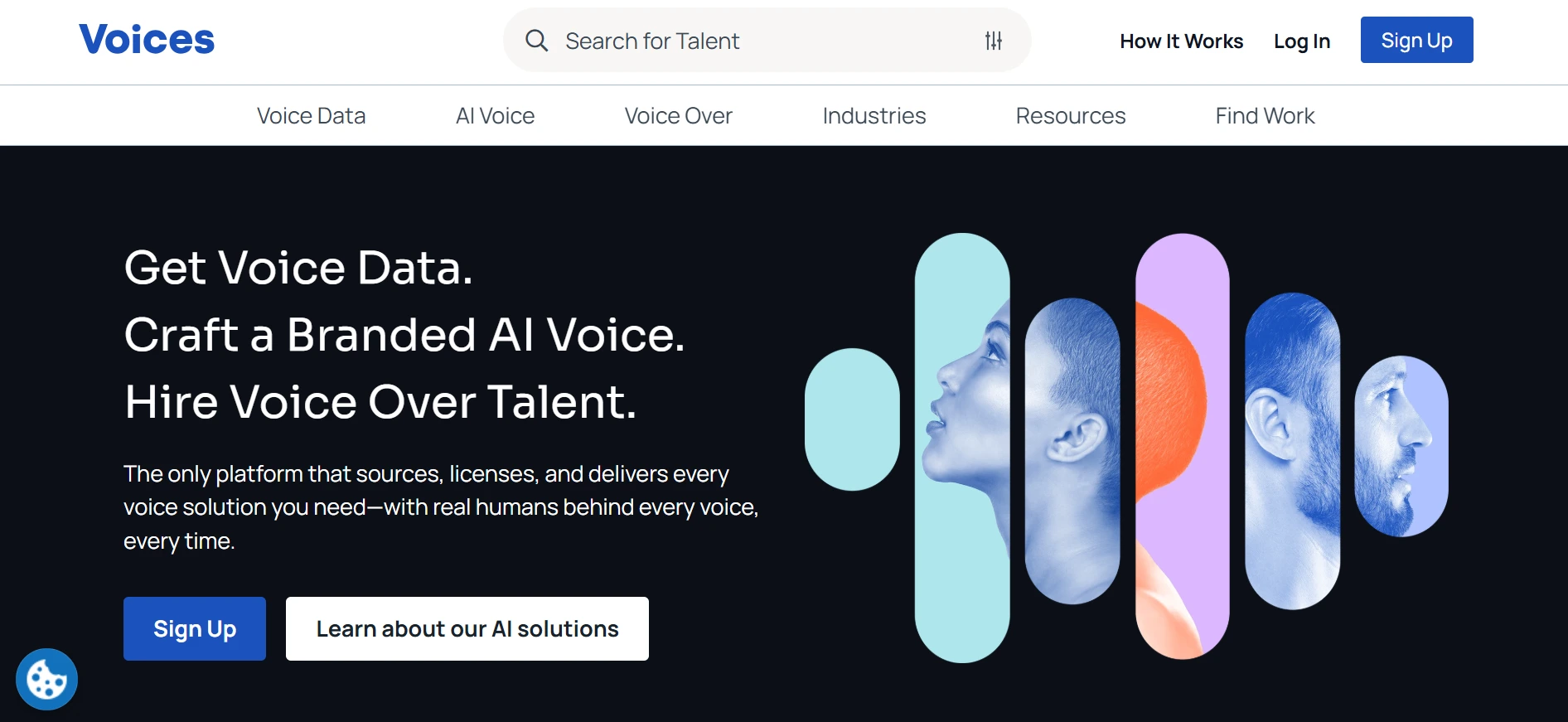 Voices.com webpage