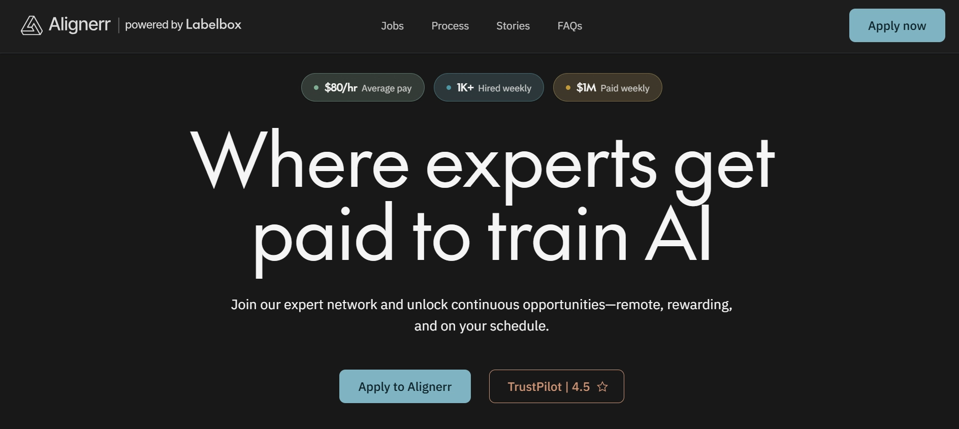 Alignerr webpage