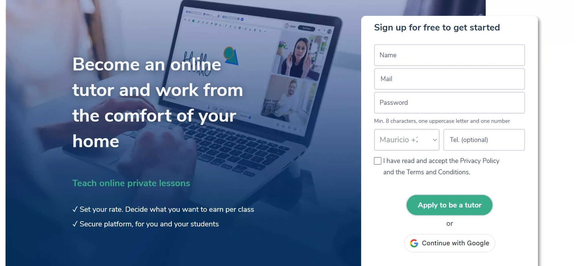 Classgap webpage
