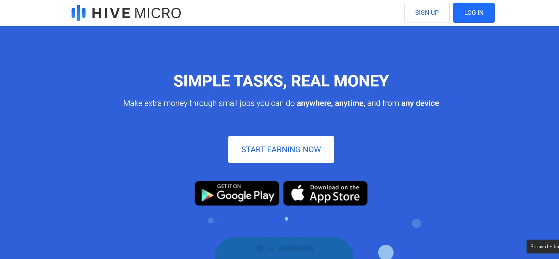 Hive Micro webpage