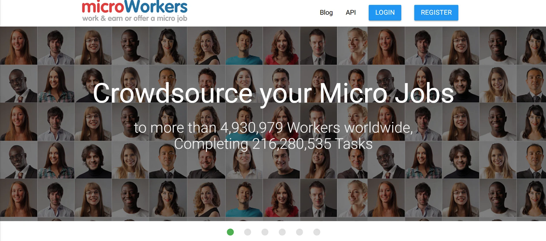 Microworkers webpage
