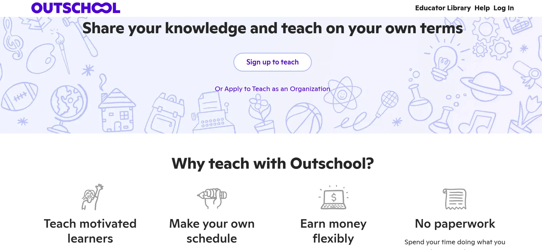 Outschool webpage