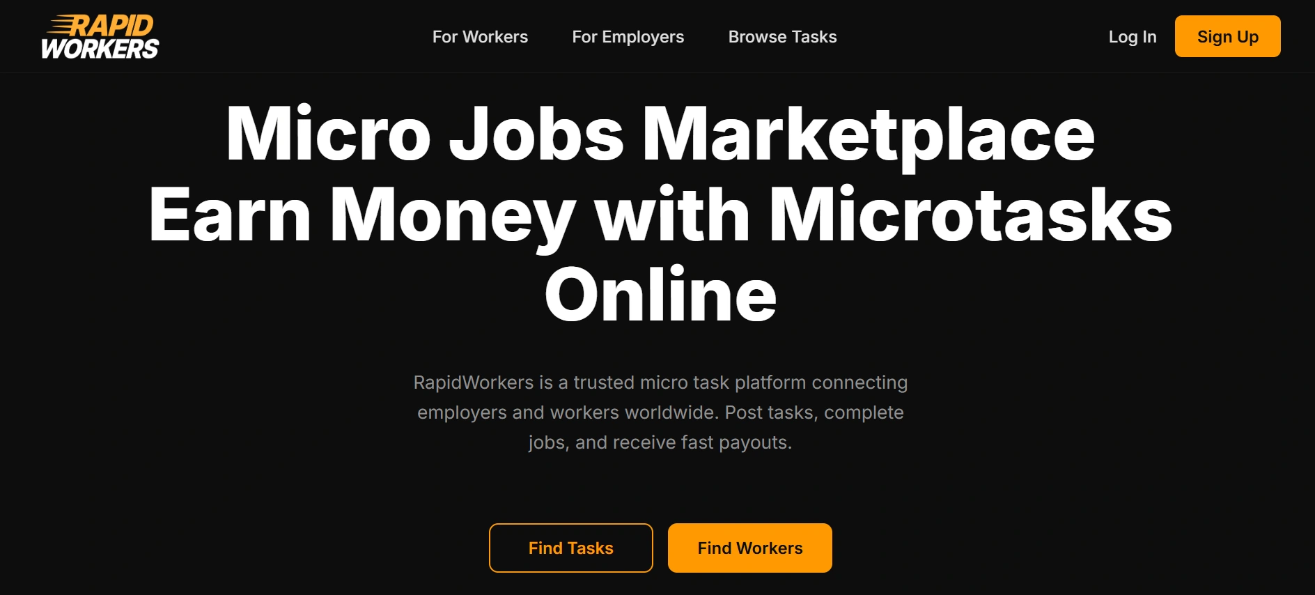 RapidWorkers webpage