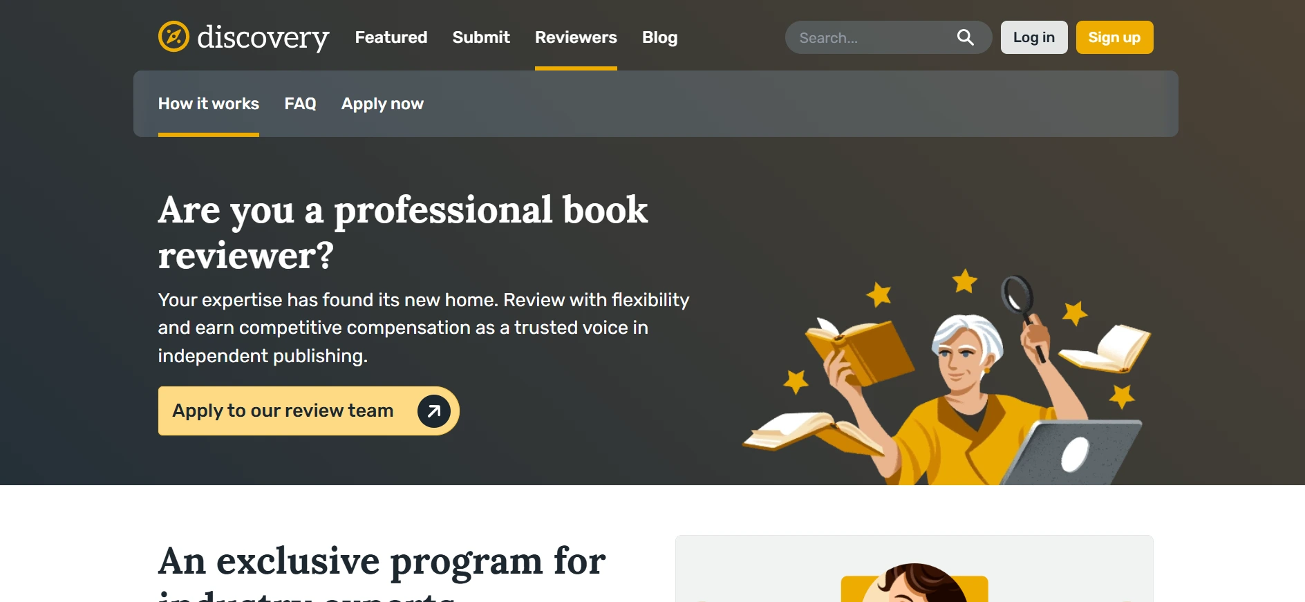 Reedsy Discovery webpage