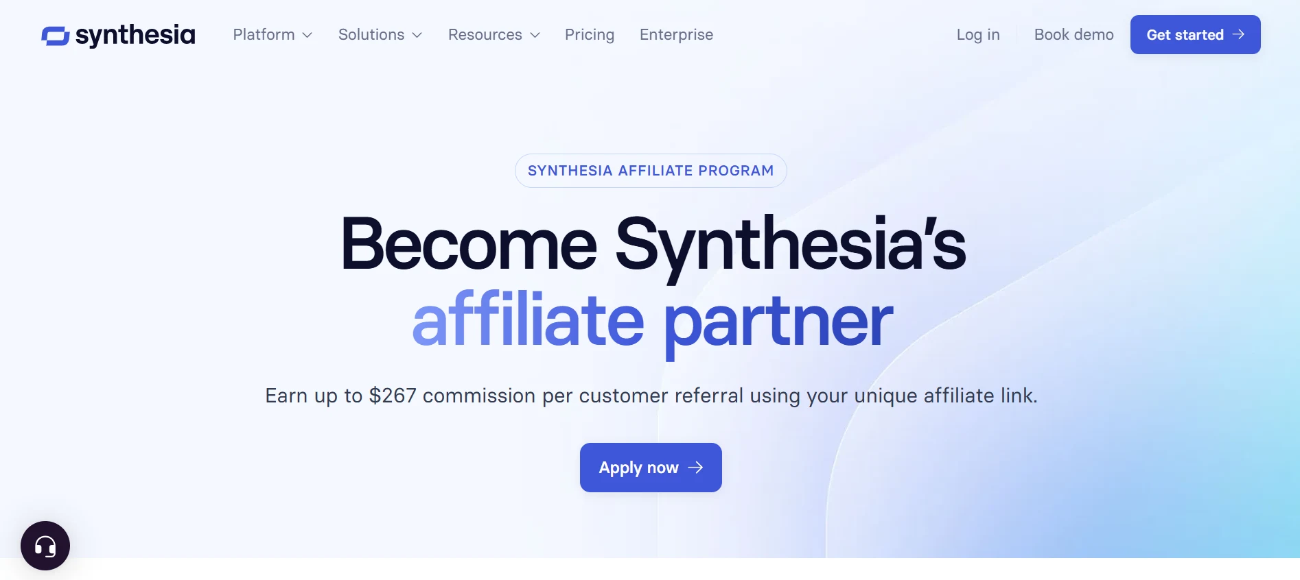 Synthesia webpage