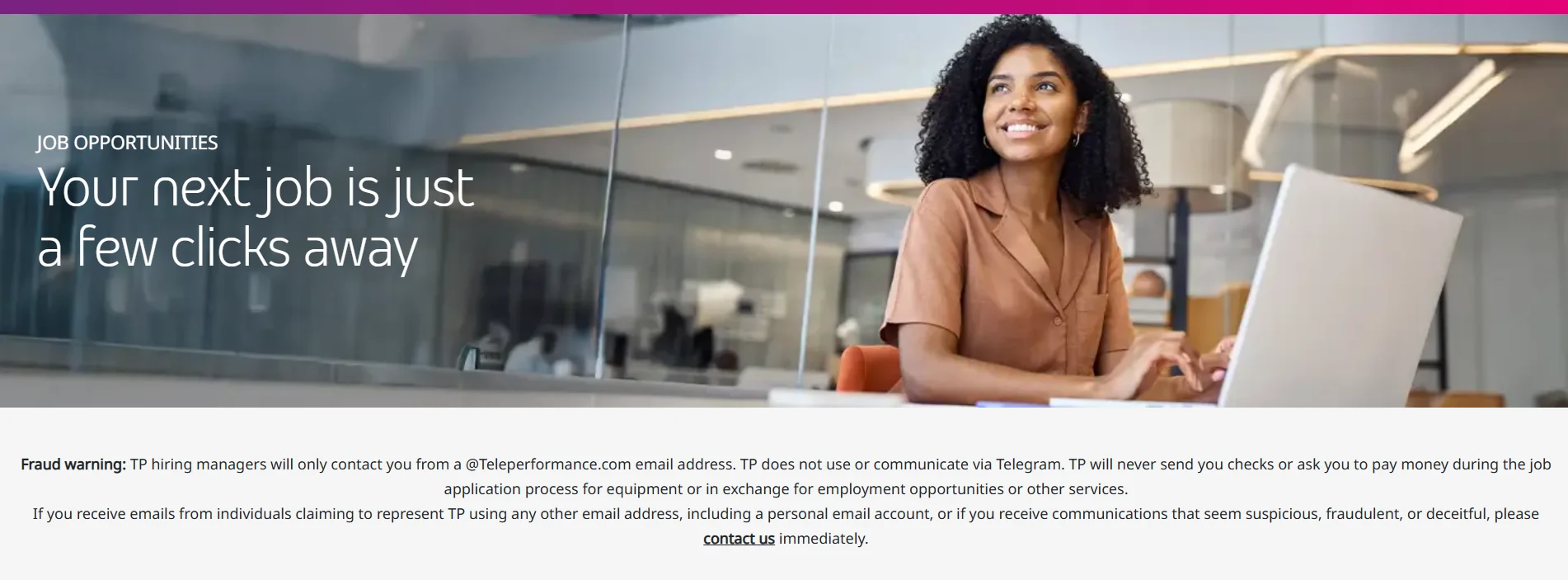 Teleperformance webpage