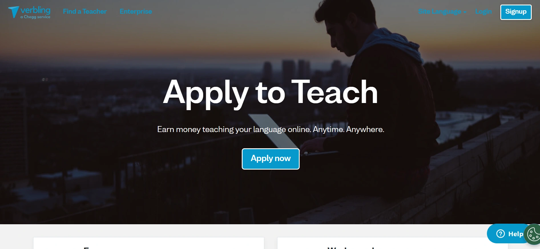 Verbling webpage