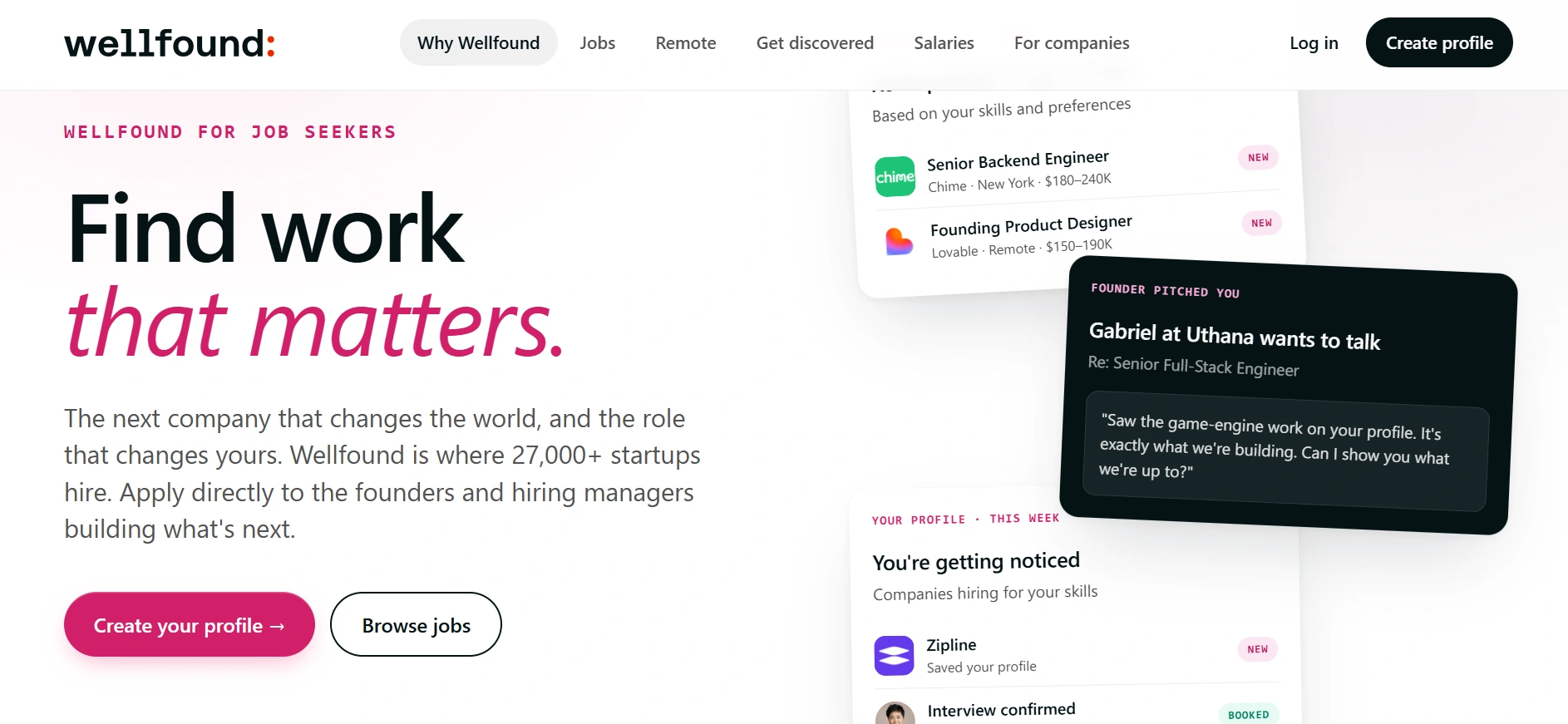 Wellfound webpage