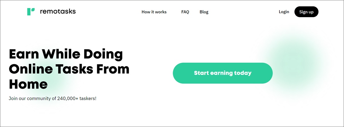 Remotasks webpage