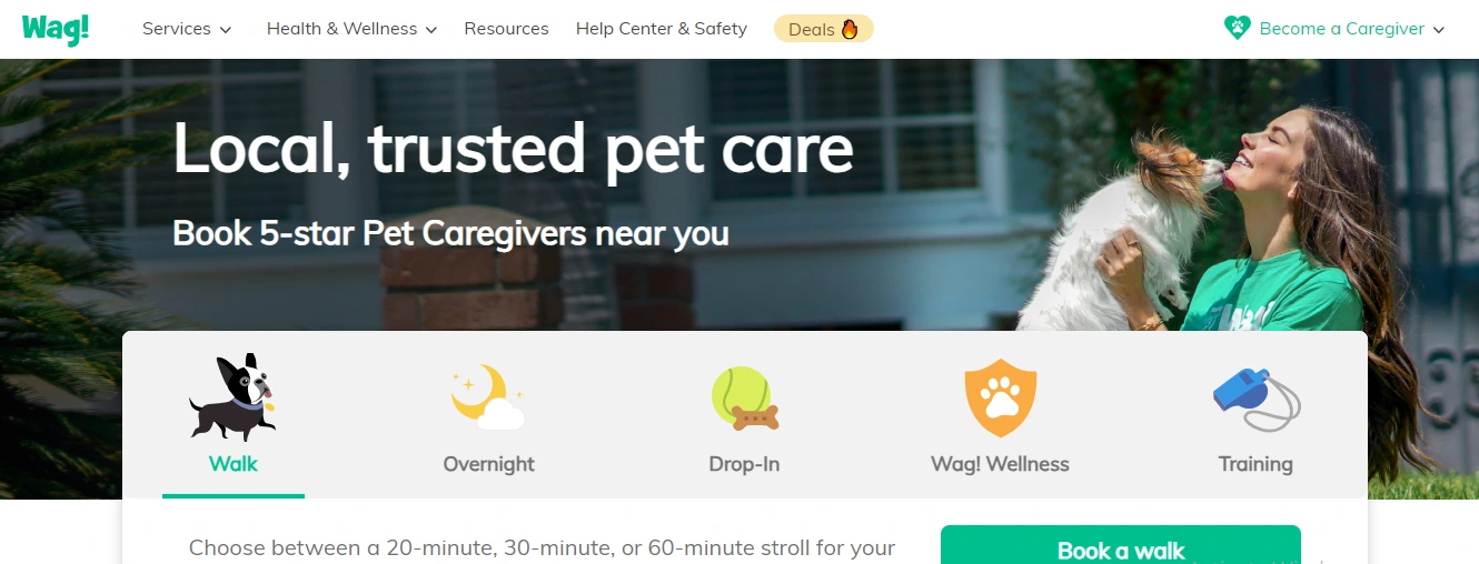 Wag webpage
