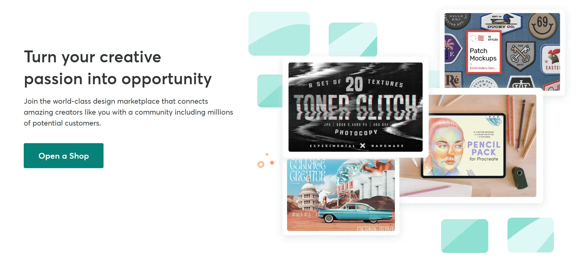 Creative Market webpage