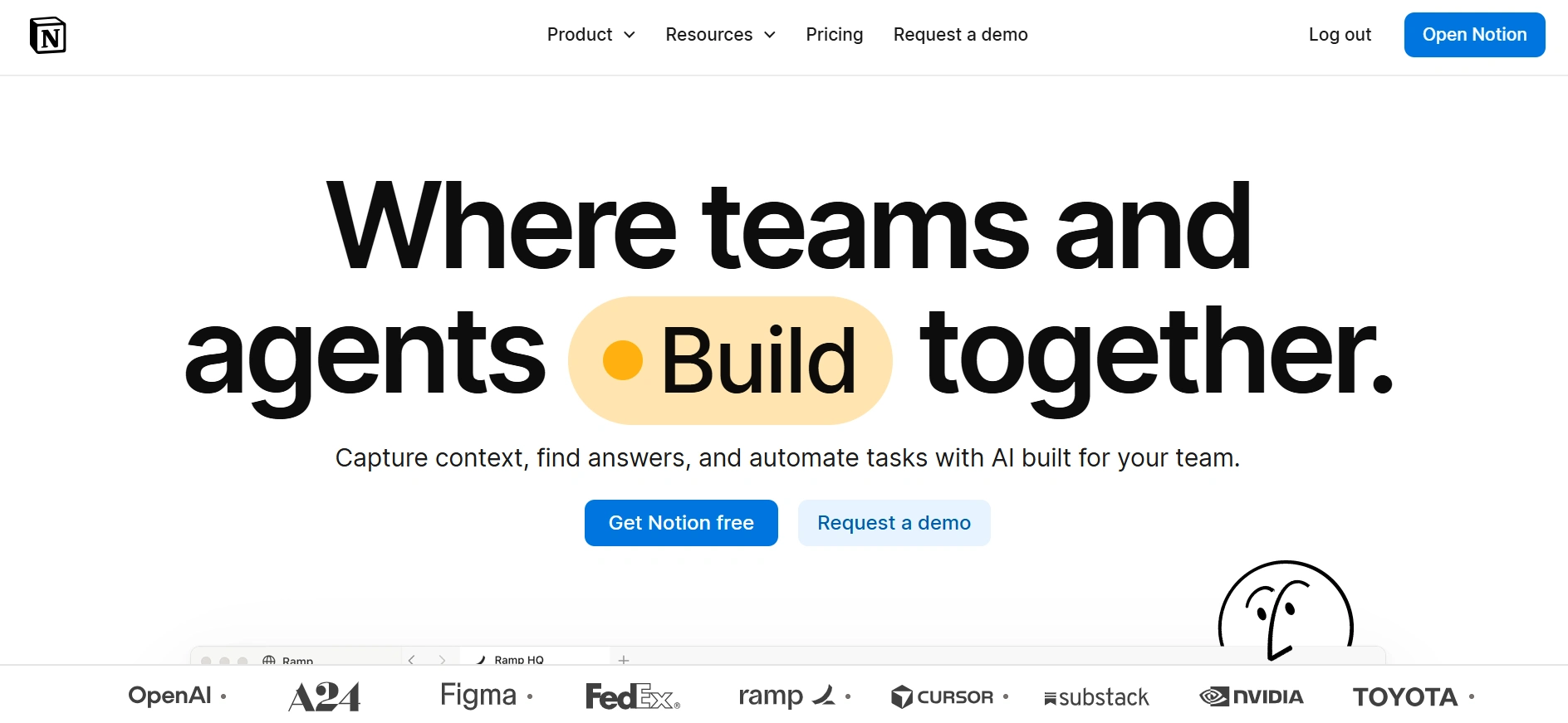 Notion webpage