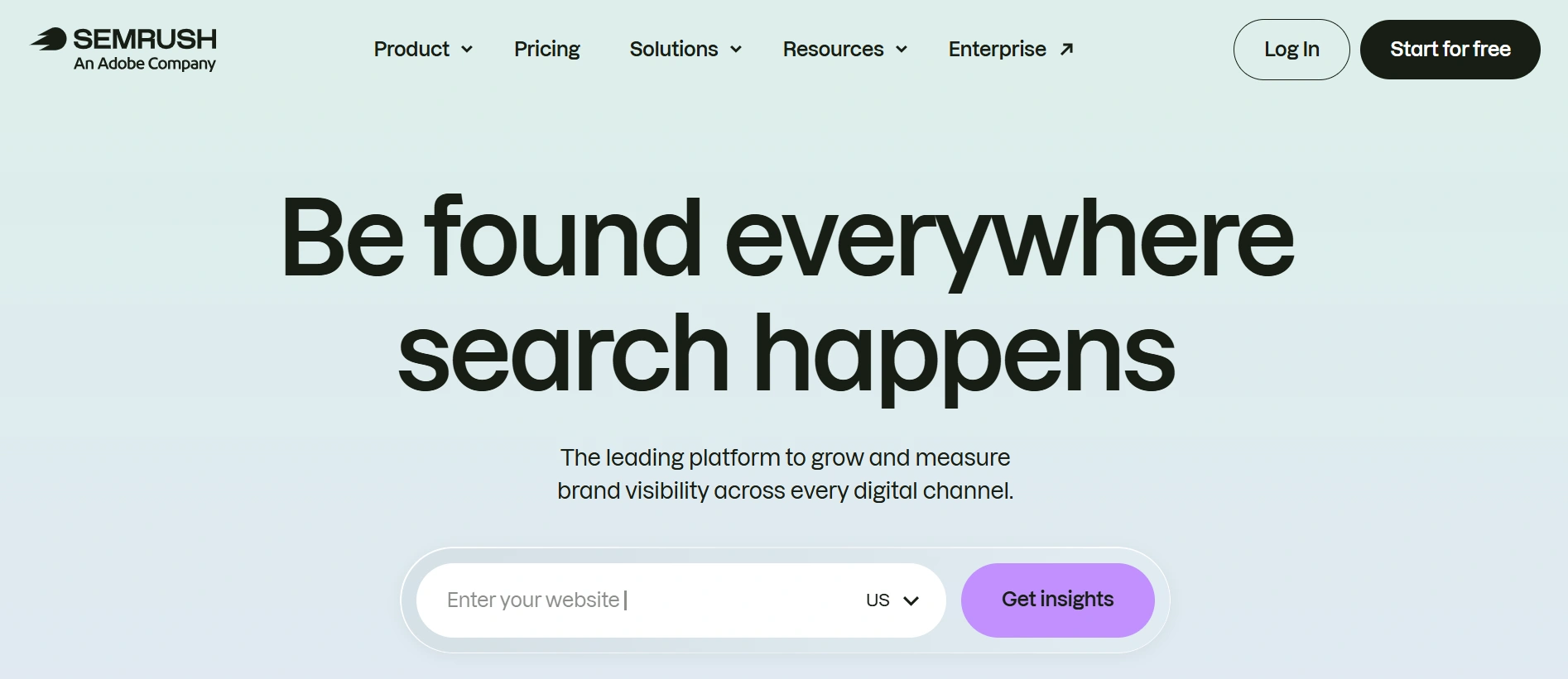 Semrush webpage